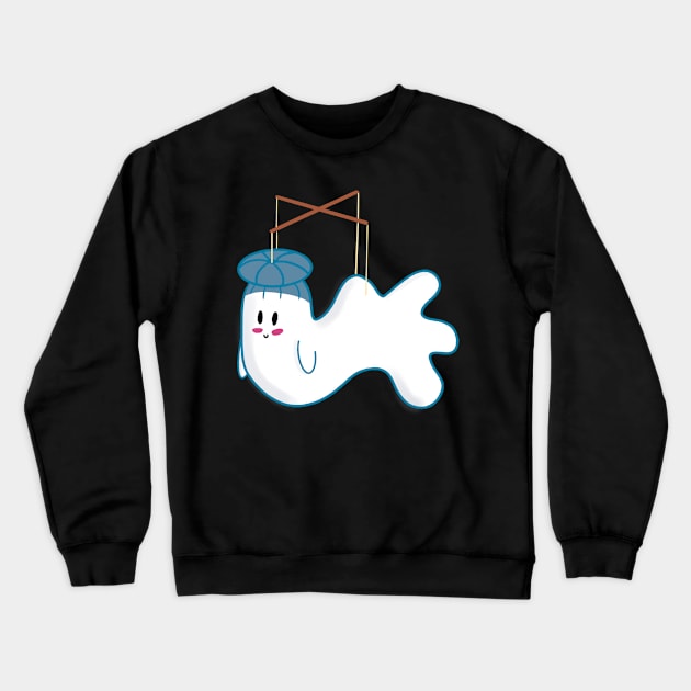 Little Ghost Puppet Crewneck Sweatshirt by nathalieaynie